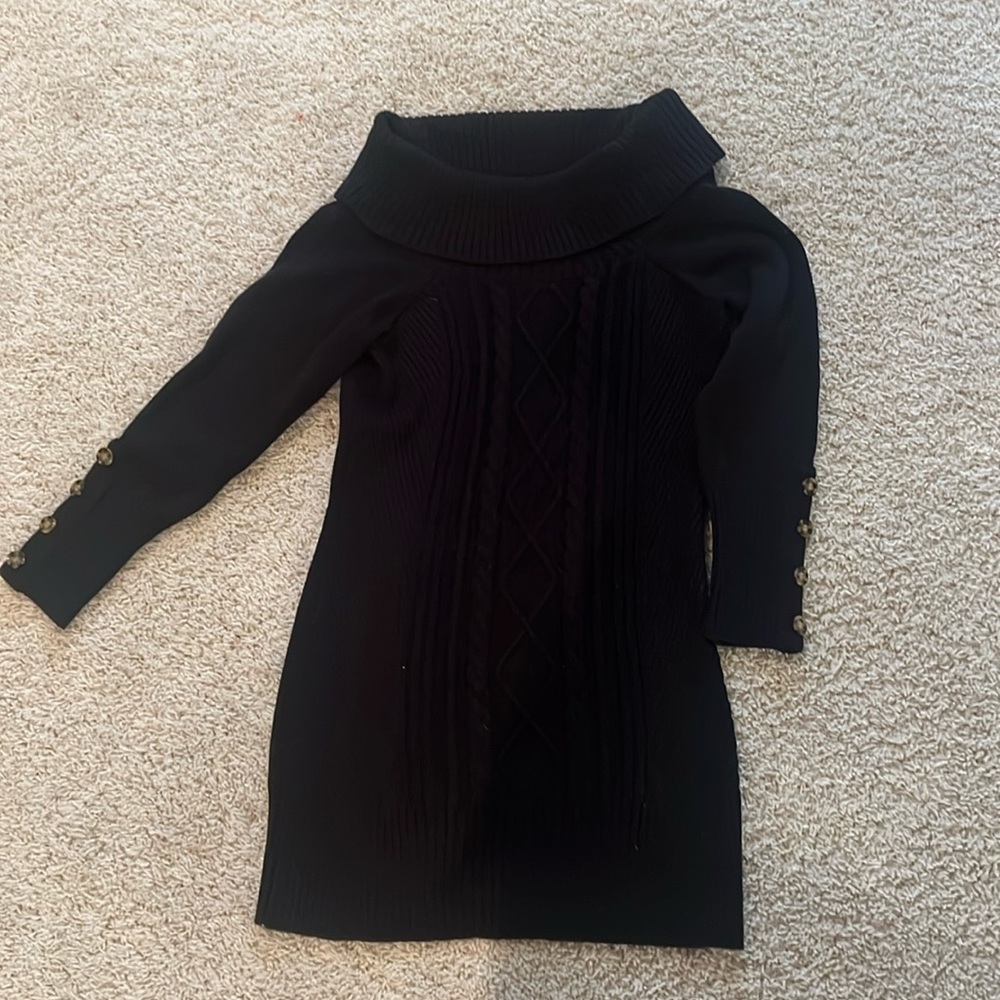 Leighton Black Sweater Dress Size Medium